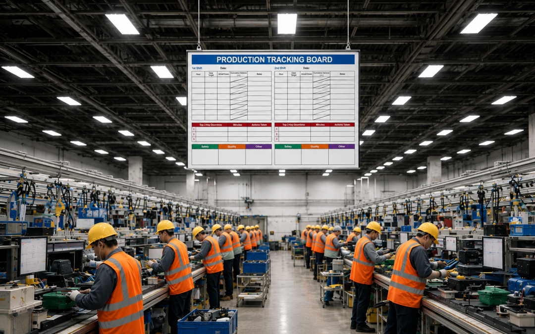 Manual and Visual Tools for Tracking Production Line Issues Using the Reel E-Z Display